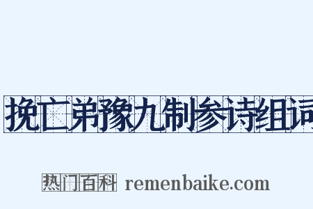 挽亡弟豫九制参诗组词是什么意思的图片